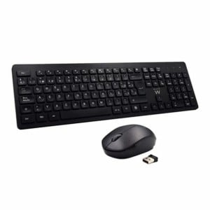 Clavier et souris sans fil Ewent EW3256 2.4 GHz Noir Espagnol Qwerty QWERTY