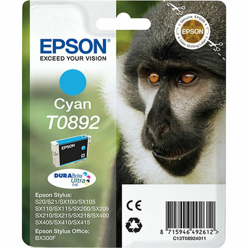 Cartouche d'encre originale Epson Cartucho T0892 cian Cyan