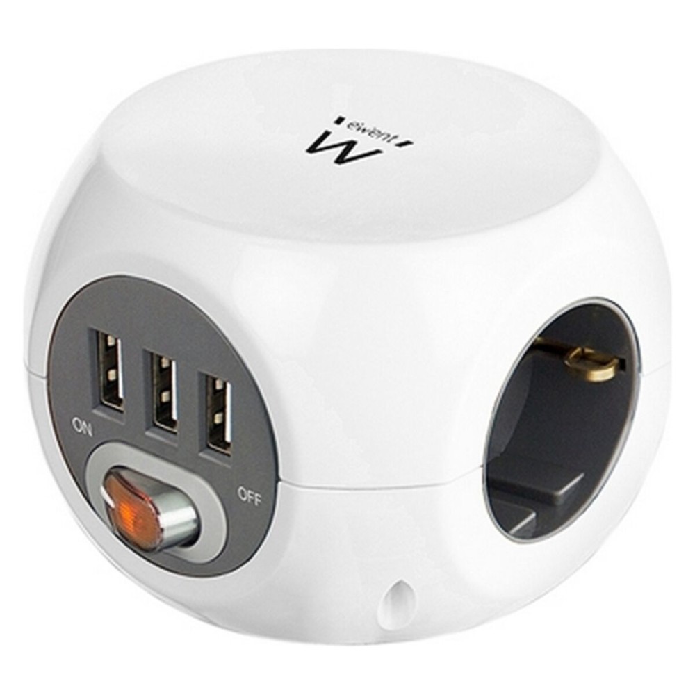 Cube multiplugs Ewent EW3939 USB 5V 2A White