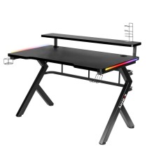 Desk Gaming Huzaro HZ-Hero 5.0 RGB Black Steel Carbon fibre 116 x 69,5 x 59 cm