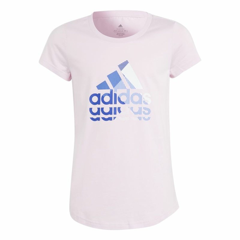 Kurzarm-T-Shirt für Kinder Adidas Graphic Rosa