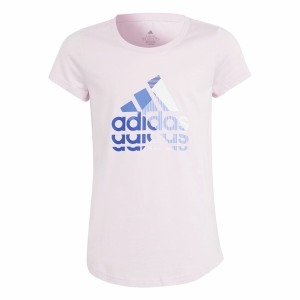 Child's Short Sleeve T-Shirt Adidas Graphic Pink