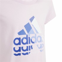 Child's Short Sleeve T-Shirt Adidas Graphic Pink