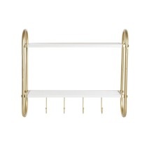 Wall mounted coat hanger DKD Home Decor Metal MDF Glam (50 x 15 x 43 cm)