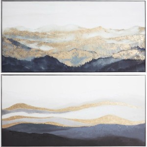 Painting DKD Home Decor 120 x 3,2 x 60 Oriental Moutain (2 Units)