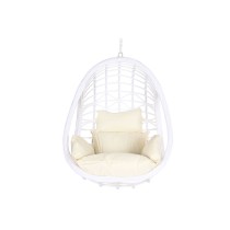 Fauteuil de jardin suspendu DKD Home Decor 90 x 70 x 110 cm Métal rotin synthétique Blanc