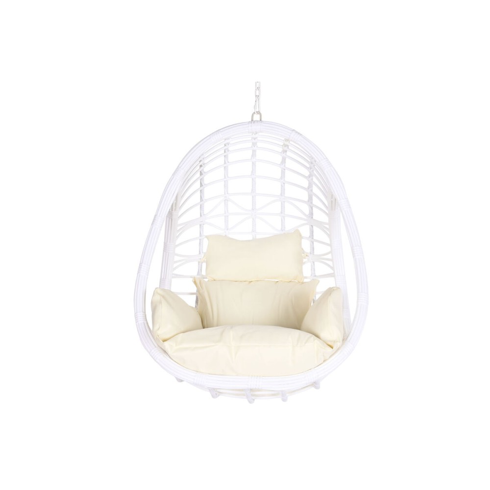 Fauteuil de jardin suspendu DKD Home Decor 90 x 70 x 110 cm Métal rotin synthétique Blanc