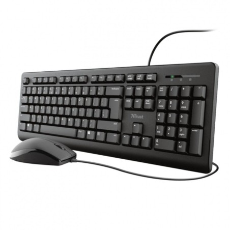 clavier et souris Trust Primo Noir Espagnol Qwerty QWERTY