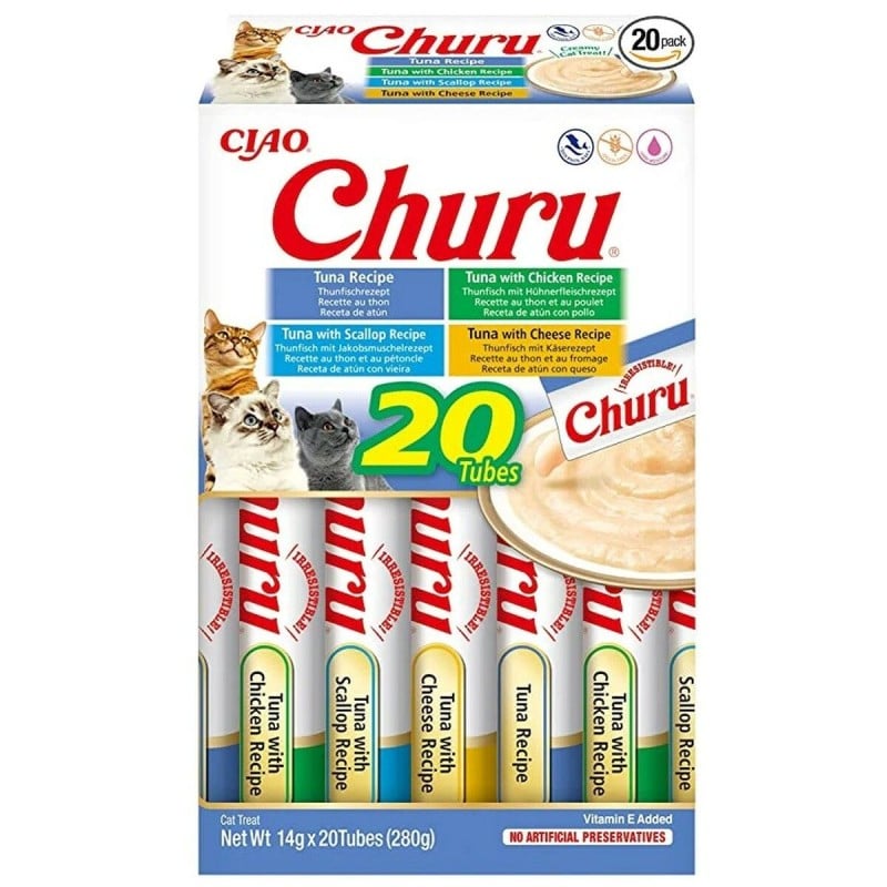 Collation pour Chat Inaba Churu Variety box Tuna Poisson