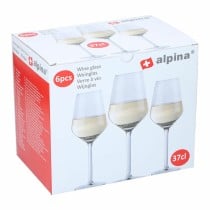 Jeu de verres à vin Alpina Transparent 370 ml (6 Unités)