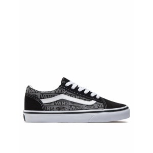 Chaussures de sport pour femme Vans JN OLD SKOOL LOGO VN0A5EE6N421 Noir