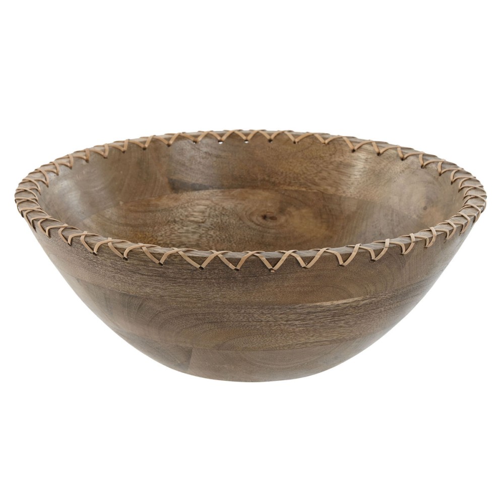 Salad Bowl Home ESPRIT Natural Rattan Mango wood 30 x 30 x 12 cm