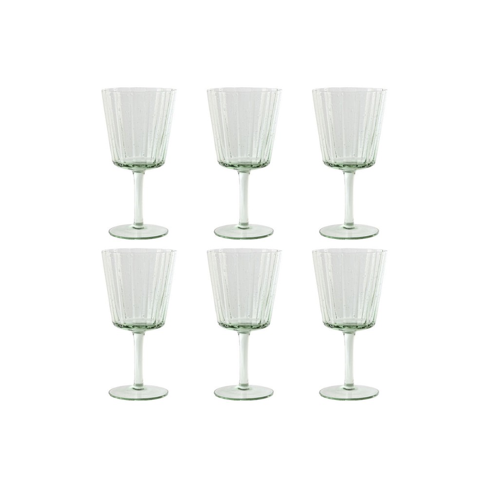 Set de Verres Home ESPRIT Vert Verre 285 ml 8,4 x 8,4 x 16,4 cm (6 Unités)