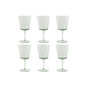 Set de Verres Home ESPRIT Vert Verre 285 ml 8,4 x 8,4 x 16,4 cm (6 Unités)