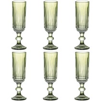 Set de Verres Home ESPRIT Vert Verre 6 x 6 x 18,4 cm (6 Unités)