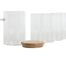 Gläserset Home ESPRIT Durchsichtig Bambus Borosilikatglas 210 ml