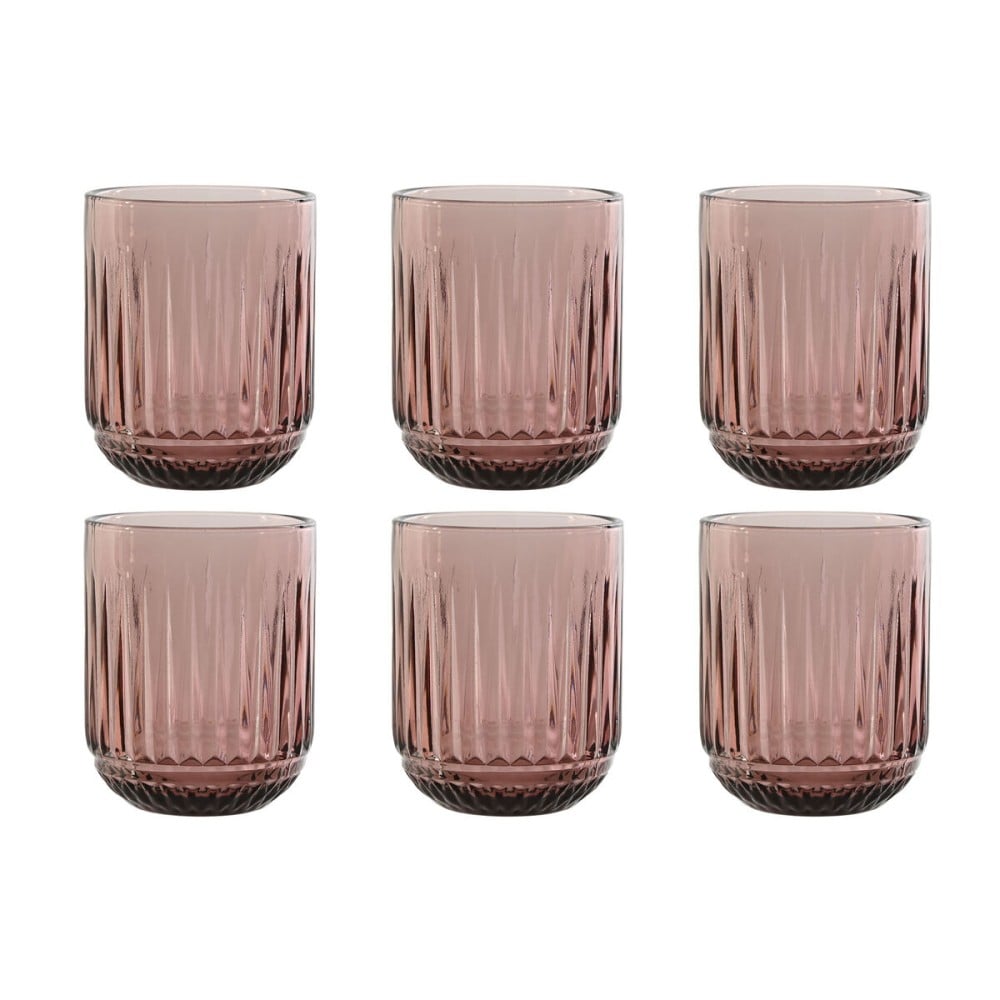 Set de Verres Home ESPRIT Rose Verre (6 Unités)