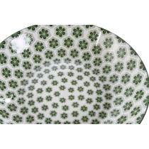 Plate set Home ESPRIT White Green Porcelain 20 x 20 x 4 cm