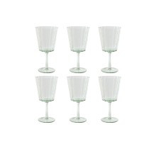 Set de Verres Home ESPRIT Vert Verre 9 x 9 x 17,8 cm (6 Unités)