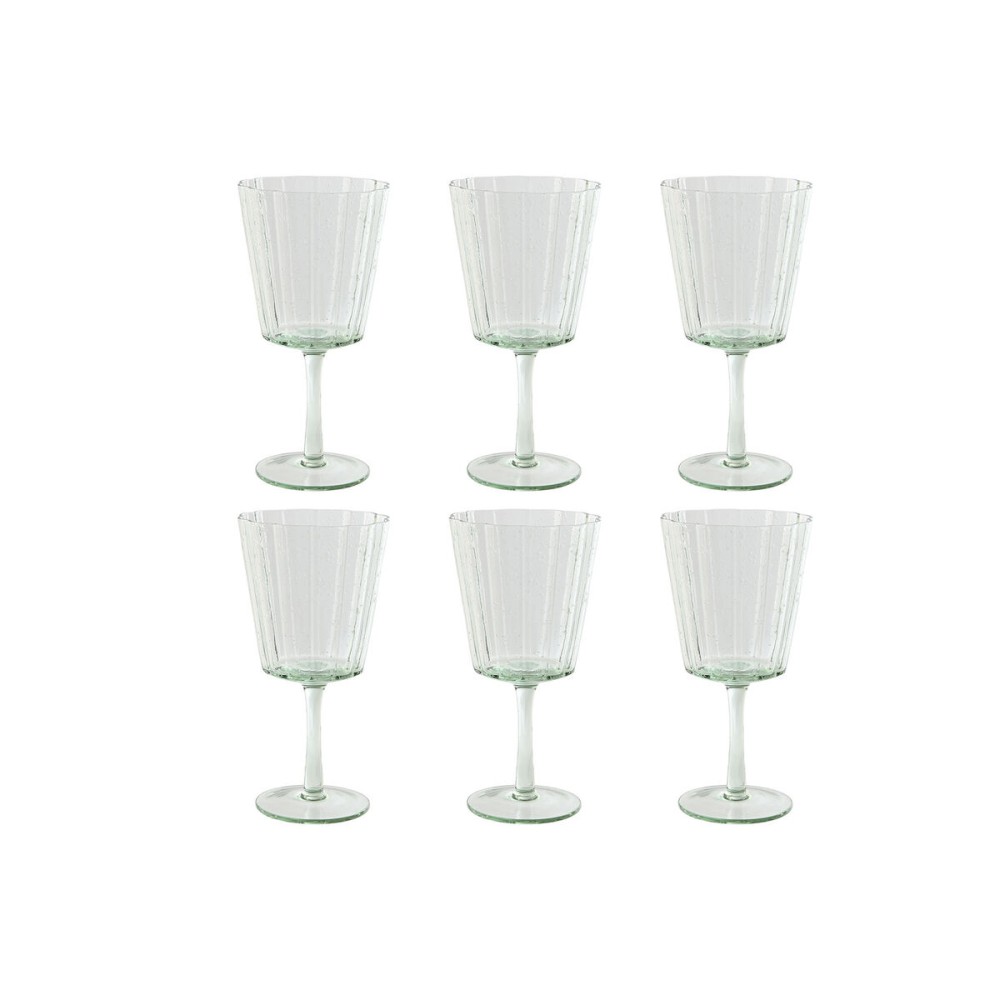 Set de Verres Home ESPRIT Vert Verre 9 x 9 x 17,8 cm (6 Unités)