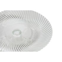 Assiette plate Home ESPRIT Transparent Verre 20,5 x 20,5 x 7,5 cm