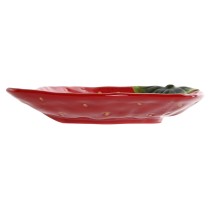 Plate Home ESPRIT Red Stoneware Modern 23,5 x 18 x 4,5 cm