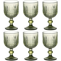 Set de Verres Home ESPRIT Vert Verre 8 x 8 x 14,5 cm (6 Unités)