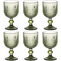 Set of cups Home ESPRIT Green Crystal 8 x 8 x 14,5 cm (6 Units)