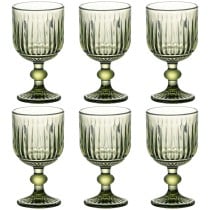 Set de Verres Home ESPRIT Vert Verre 8 x 8 x 14,5 cm (6 Unités)