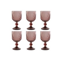 Set de Verres Home ESPRIT Rose Verre 8 x 8 x 14,5 cm (6 Unités)