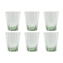 Set de Verres Home ESPRIT Vert Verre 280 ml (6 Unités)