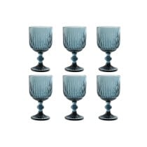 Set de Verres Home ESPRIT Bleu Verre 8,8 x 8,8 x 16,3 cm (6 Unités)