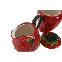 Milk jug and sugar bowl Home ESPRIT Red Stoneware 15 x 10 x 11 cm 2 Pieces