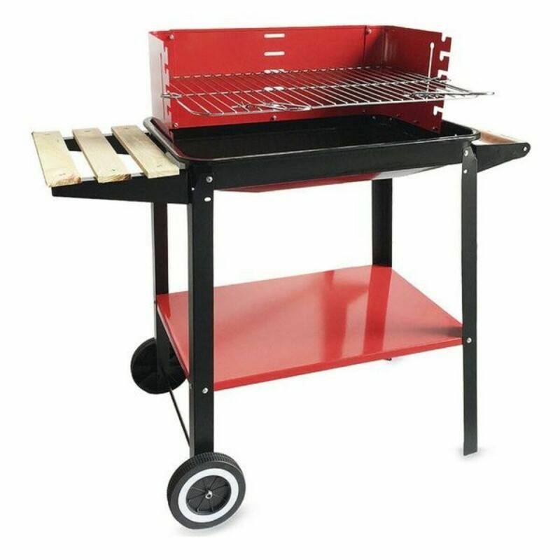 Roues de barbecue au charbon de bois Algon 58 x 38 x 72 cm