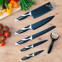 Table knife Bravissima Kitchen Cuchillos Swiss Chef 6 Piezas Stainless steel