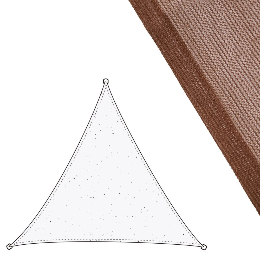 Voiles d'ombrage Auvent 3 x 3 m Chocolat Polyéthylène 300 x 300 x 0,5 cm