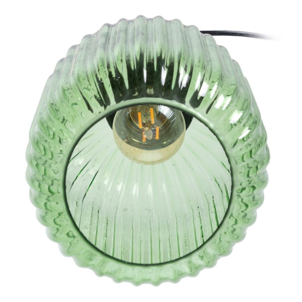 Suspension Verre Métal Vert Fer 220 V 240 V 14 x 14 x 32 cm