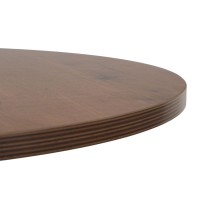 Table Black Natural MDF Wood 80 x 80 x 75 cm