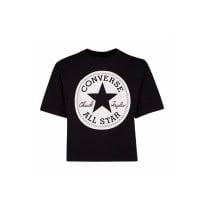 Child's Short Sleeve T-Shirt Converse Signature Chuck Patch Boxy Tee Black