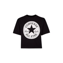 Child's Short Sleeve T-Shirt Converse Signature Chuck Patch Boxy Tee Black