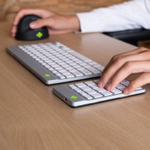 clavier et souris R-Go RGOCONMWLWH Blanc