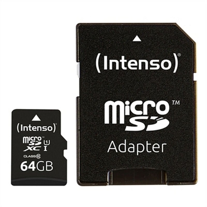 Carte Mémoire Micro SD avec Adaptateur INTENSO 34234 UHS-I XC Premium Noir