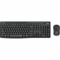 Tastatur mit Drahtloser Maus Logitech MK295 Schwarz Weiß Grau Portugiesisch