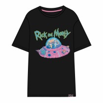 Unisex Kurzarm-T-Shirt Rick and Morty Schwarz