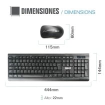 Tastatur mit Drahtloser Maus iggual WMK-Business