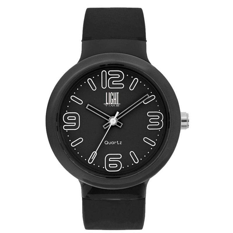 Unisex-Uhr Light Time EUROPE Schwarz (Ø 40 mm)