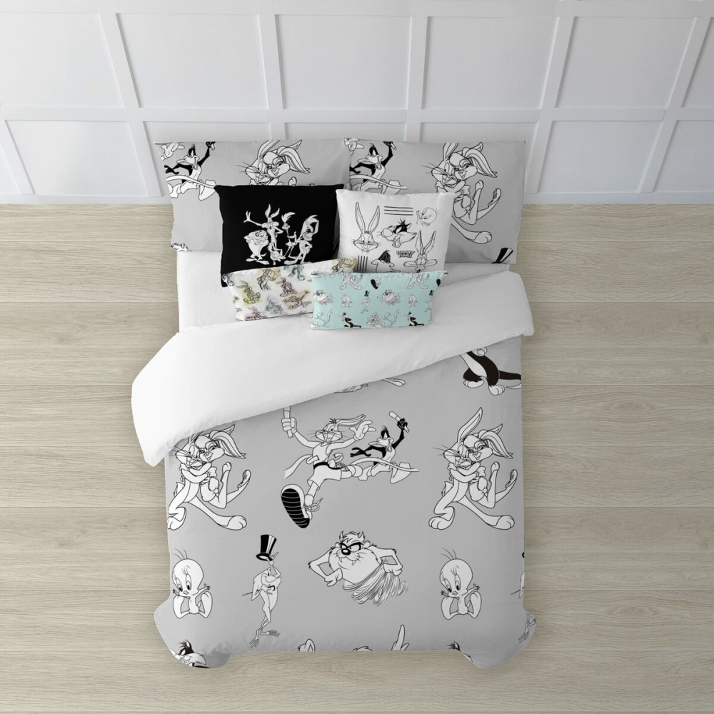 Nordic cover Looney Tunes Looney BN White black 175 Threads 220 x 220 cm