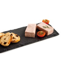 Plateau en Céramique Effet Ardoise Quid Gastro Fun Noir (30 x 10 cm) (12 Unités)