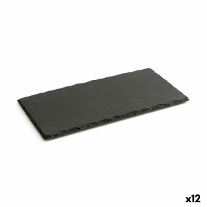 Schiefer-Effekt Keramikschale Quid Gastro Fun Schwarz (32 x 17 cm) (12 Stück)