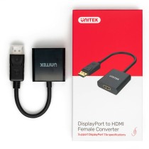 Adaptateur DisplayPort vers HDMI Unitek Y-5118DA Noir